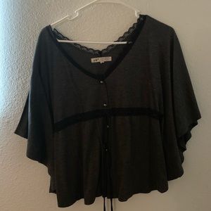 Dark Grey/Black Blouse